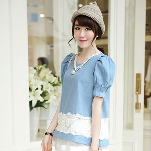 2014春夏新风尚 韩版宽松短袖T恤，打造随性慵懒潮女范
